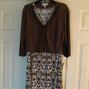 Julian Taylor nice dress with jacket, new with tags, never worn.